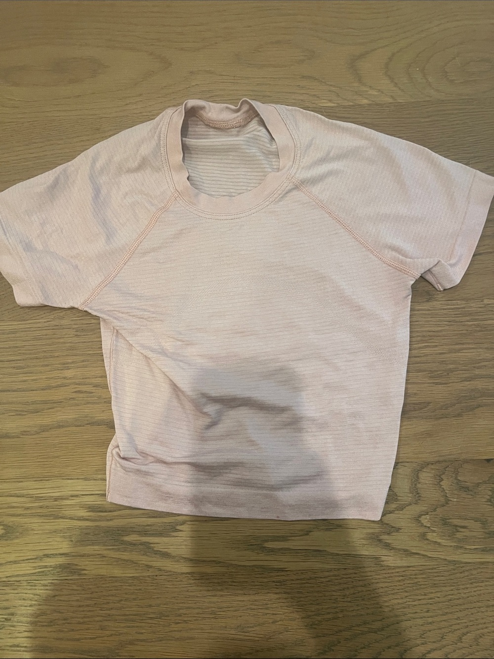 lululemon athletica Light Pink Short-Sleeve Athletic Top cropped swiftly tech 0